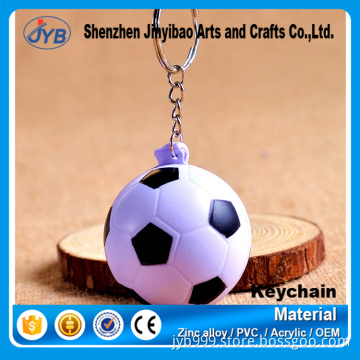 funny soft pvc anti stress ball keyring custom elastic football keychain